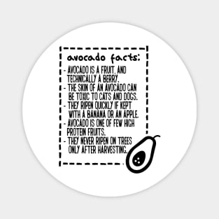 Avocado Toast Facts Funny Cute Vegan Graphic Gift Fun Meme Magnet